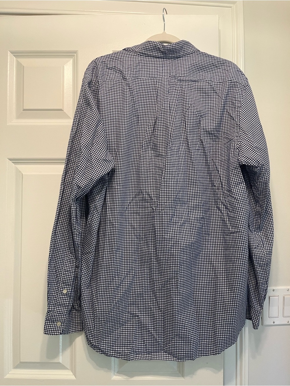 Ralph Lauren Navy and White Mini Gingham Button-Down Shirt - Picture 2 of 3
